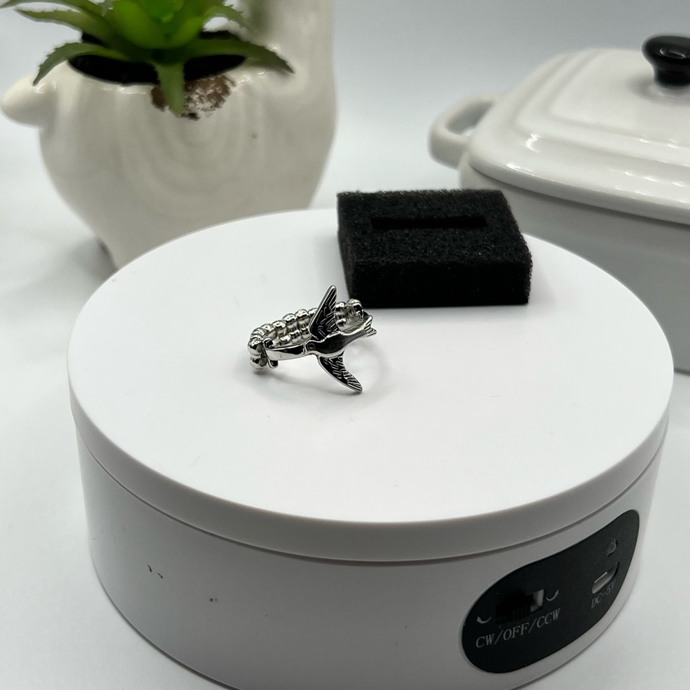 Adjustable Silver Tone Bird Ring NEW‎
